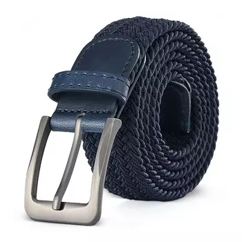 Мужской эластичный плетеный эластичный ремень Gallery Seven, темно-синий