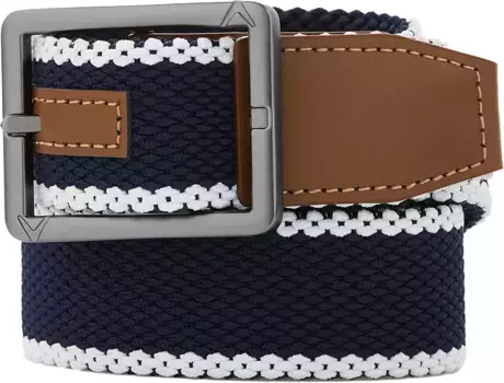 Мужской эластичный ремень для гольфа Callaway в полоску, цвет Bright White