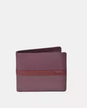 Мужской американский кошелек YANKO из черной кожи, бордовый