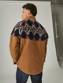 Мужской анорак из смеси искусственной овчины Lucky Brand, цвет Natural