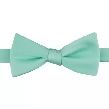 Мужской атласный галстук-бабочка с предварительной завязкой, сделанный на заказ Bespoke, цвет Mint Sateen