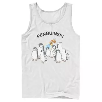 Мужской аватар Nickelodeon «Повелитель воздуха» Аанг и пингвины!! Майка с портретным рисунком