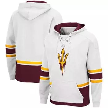 Мужской белый пуловер с капюшоном Arizona State Sun Devils Lace Up 3.0 Colosseum