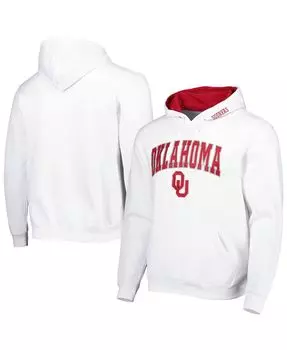 Мужской белый пуловер с капюшоном Oklahoma owners Arch and Team Logo 3.0 Colosseum
