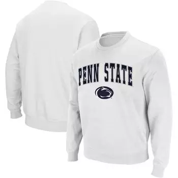Мужской белый свитшот с круглым вырезом Penn State Nittany Lions Arch & Logo Colosseum