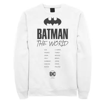 Мужской свитшот с логотипом Batman: The World, белый