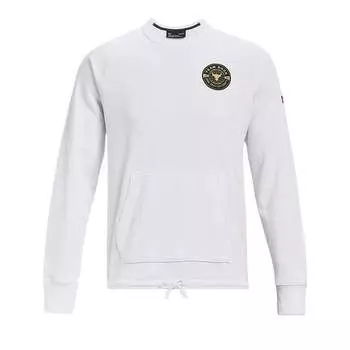 Мужской белый тяжелый махровый свитер Project Rock Under Armour, белый