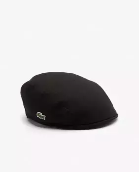 Мужской берет из хлопкового пети-пике Lacoste, черный
