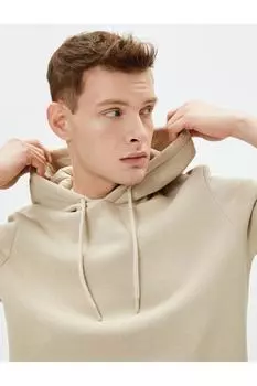 Мужской бежевый свитшот Koton, бежевый