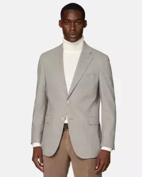 Мужской блейзер серо-коричневого цвета, стандартного кроя Boggi Milano, цвет Topo