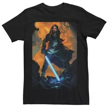 Мужской бой Оби-Вана Кеноби на футболке Mustafar Planet Tee Licensed Character