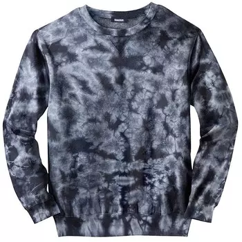 Мужской большой и высокий флисовый свитшот с круглым вырезом Kingsize KingSize, цвет Steel Marble