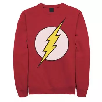 Мужской большой классический свитшот с логотипом на груди The Flash DC Comics