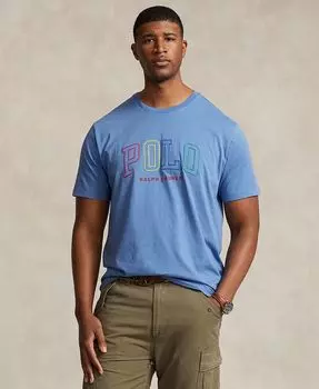 Мужской большой & Высокая футболка с логотипом Polo Ralph Lauren, цвет Nimes Blue