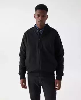 Мужской бомбер черного цвета Salsa Jeans, черный