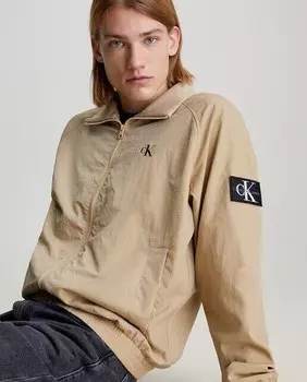 Мужской бомбер из структурированного нейлона Calvin Klein Jeans, бежевый