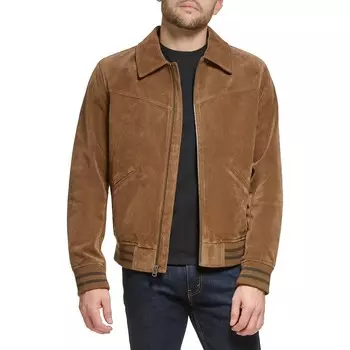 Мужской бомбер Levi's из искусственной замши, цвет Cognac