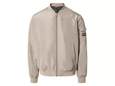 Мужской бомбер Livergy с карманом на рукаве, песок