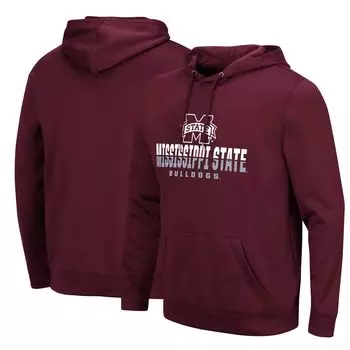 Мужской бордовый пуловер с капюшоном Mississippi State Bulldogs Lantern Colosseum