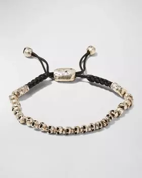 Мужской браслет-боло с черепом и бисером John Varvatos, цвет Gold