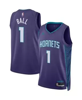 Мужской бренд lamelo ball purple charlotte hornets 2022/23 statement edition swingman jersey Jordan, фиолетовый
