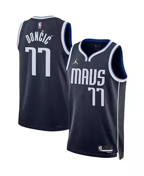 Мужской бренд Luka Doncic Navy Dallas Mavericks 2022/23 Statement Edition Swingman Jersey Jordan, цвет Navy