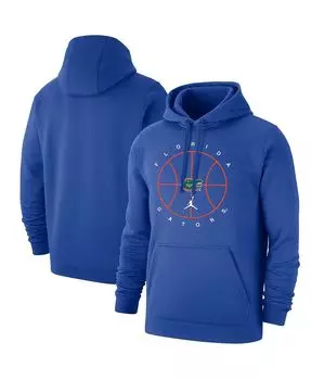 Мужской брендовый флисовый пуловер с капюшоном Royal Florida Gators Basketball Icon Club Jordan