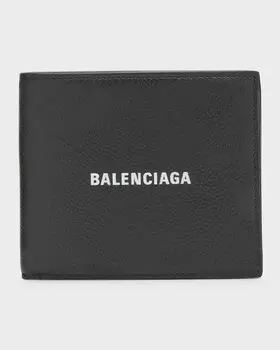Мужской бумажник для наличных в сложенном виде квадратной формы с эффектом б/у Balenciaga