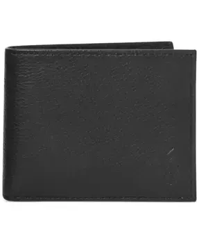 Мужской бумажник из шагренированной кожи Passcase Polo Ralph Lauren, черный