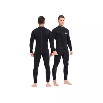 Мужской цельный гидрокостюм на молнии спереди без капюшона, толщина 1,5 мм, легкий, размер L, скорость плавания (Yon sub)