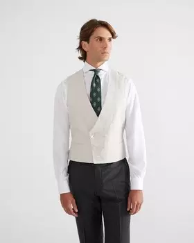 Мужской церемониальный костюм жемчужно-серого, жилет Silbon, серый