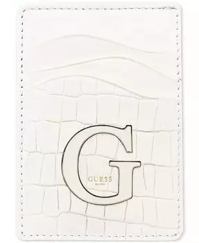 Мужской чехол для RFID-карты Senda из кожи с тиснением под крокодила GUESS, коричневый/бежевый