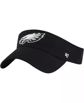 Мужской черная козырек Philadelphia Eagles Clean Up Visor '47 Brand, черный