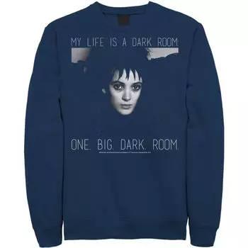 Мужской черно-белый свитшот Beetlejuice Lydias Dark Room Licensed Character, синий