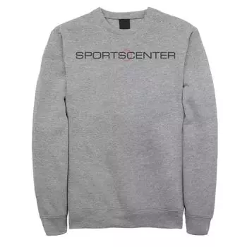 Мужской черно-красный свитшот с текстовым логотипом ESPN SportsCenter Licensed Character