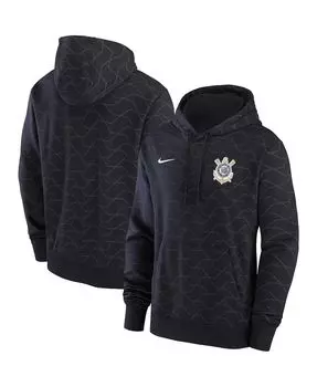 Мужской черный флисовый пуловер с капюшоном Corinthians Nike
