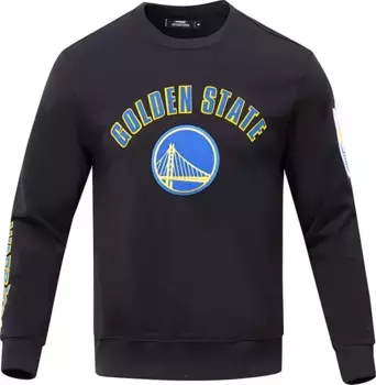 Мужской черный флисовый свитер с круглым вырезом Pro Standard Golden State Warriors