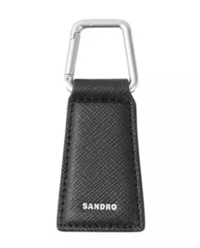 Мужской черный кожаный брелок Sandro