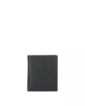 Мужской черный кожаный кошелек Jaguar