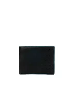 Мужской черный кожаный кошелек National Geographic, черный