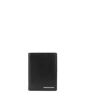 Мужской черный кожаный кошелек Privata, черный