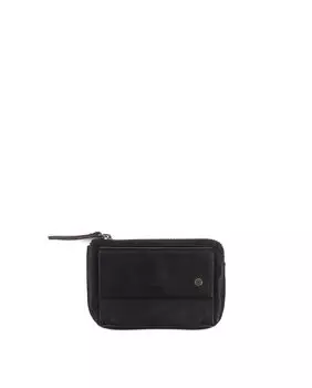 Мужской черный кожаный кошелек Stamp, черный