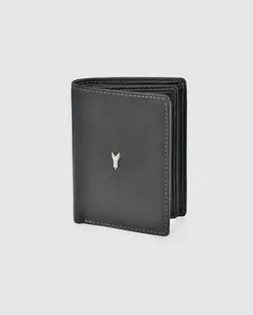 Мужской черный кожаный кошелек Yanko, черный