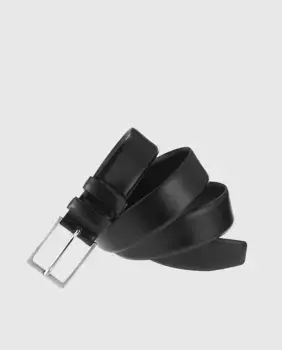 Мужской черный кожаный ремень Dustin, черный