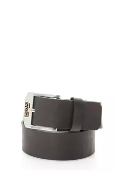 Мужской черный кожаный ремень Levi'S, черный