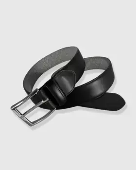 Мужской черный кожаный ремень Leyva, черный