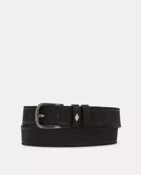 Мужской черный кожаный ремень Lottusse