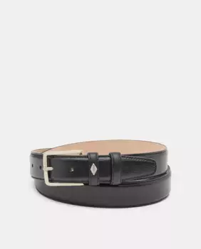 Мужской черный кожаный ремень Lottusse, черный