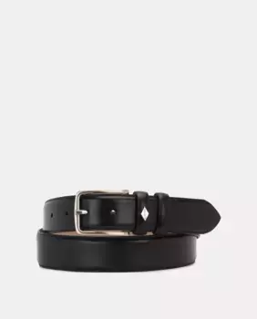 Мужской черный кожаный ремень Lottusse, черный