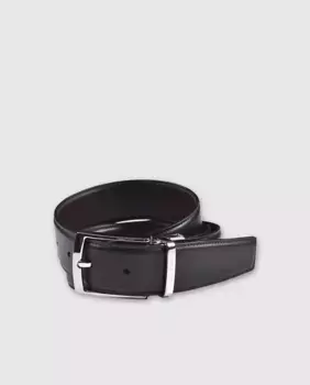 Мужской черный кожаный ремень Olimpo, черный